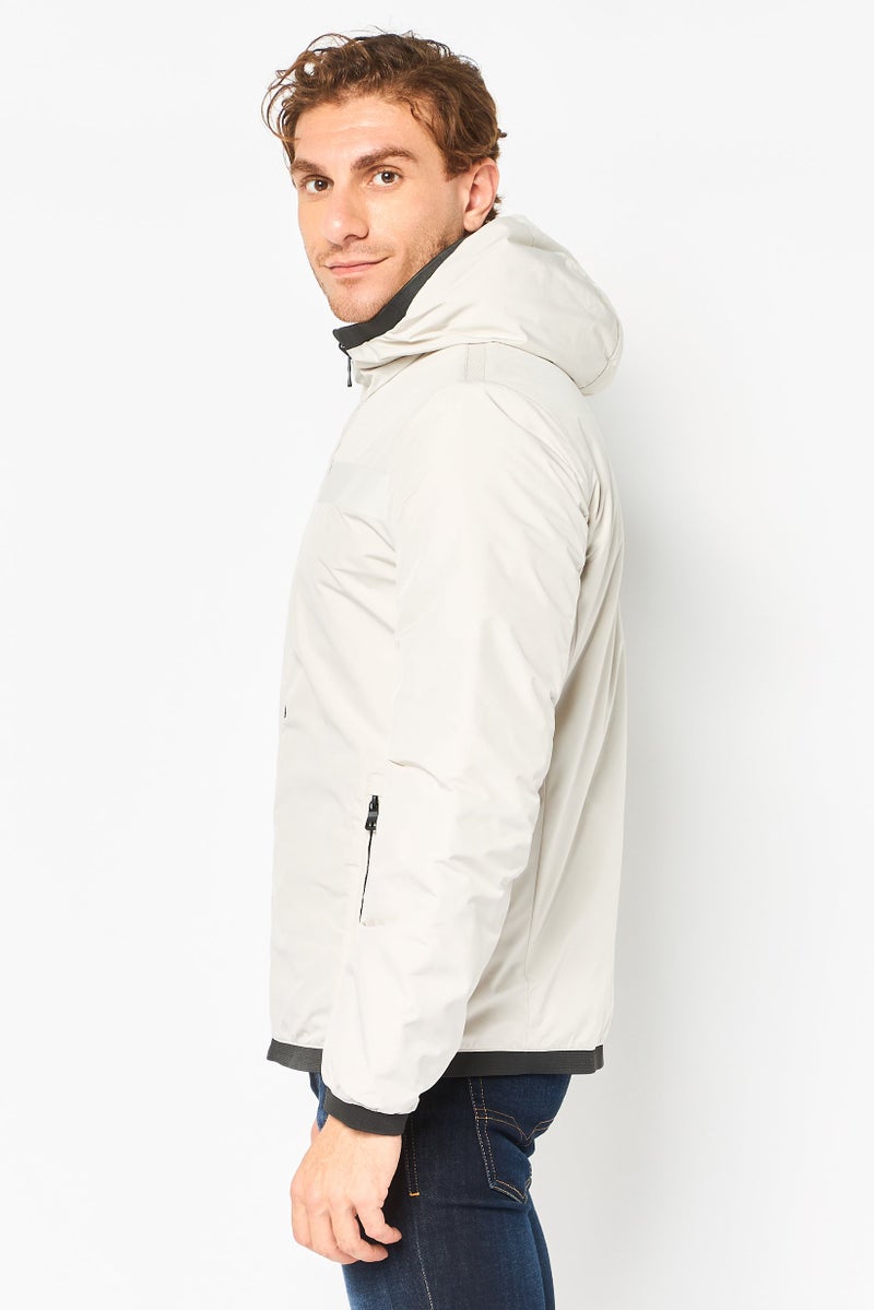 GEOX Men Reversible Solid Long Sleeve Puffer Jacket, Black - Image 3